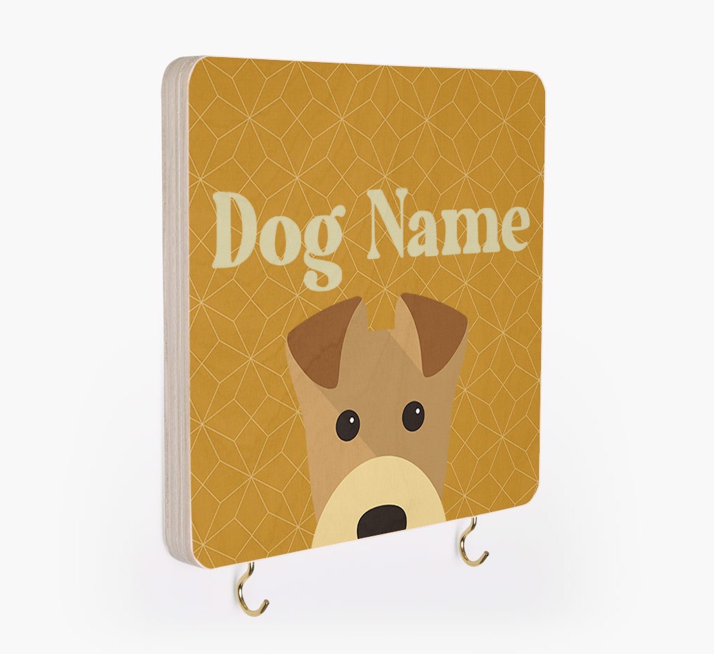 'Geometric Pattern' - Personalized {breedFullName} Lead & Collar Hanger
