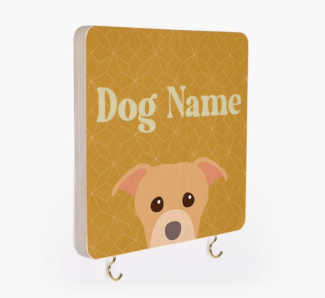 'Geometric Pattern' - Personalized {breedFullName} Lead & Collar Hanger