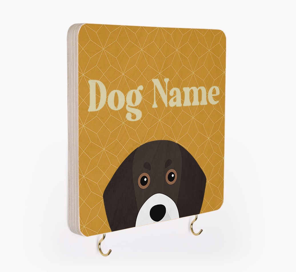 'Geometric Pattern' - Personalized {breedFullName} Lead & Collar Hanger
