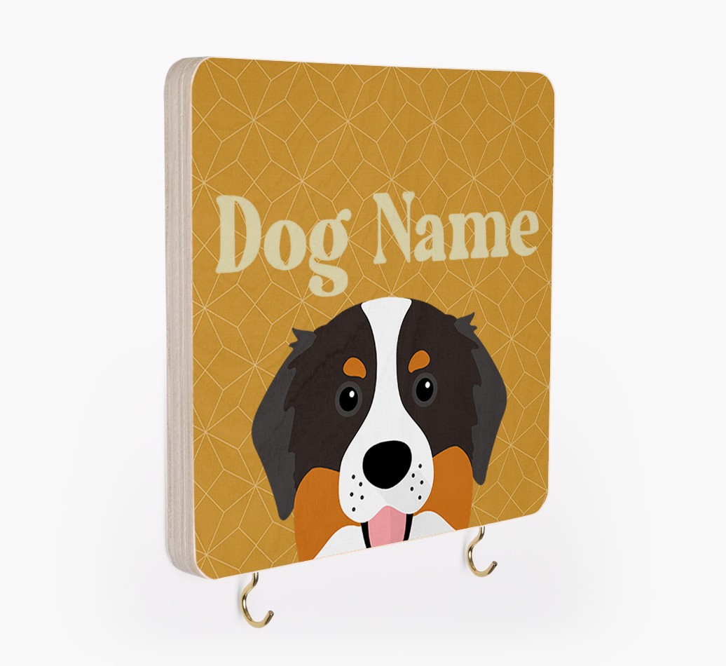 'Geometric Pattern' - Personalized {breedFullName} Lead & Collar Hanger