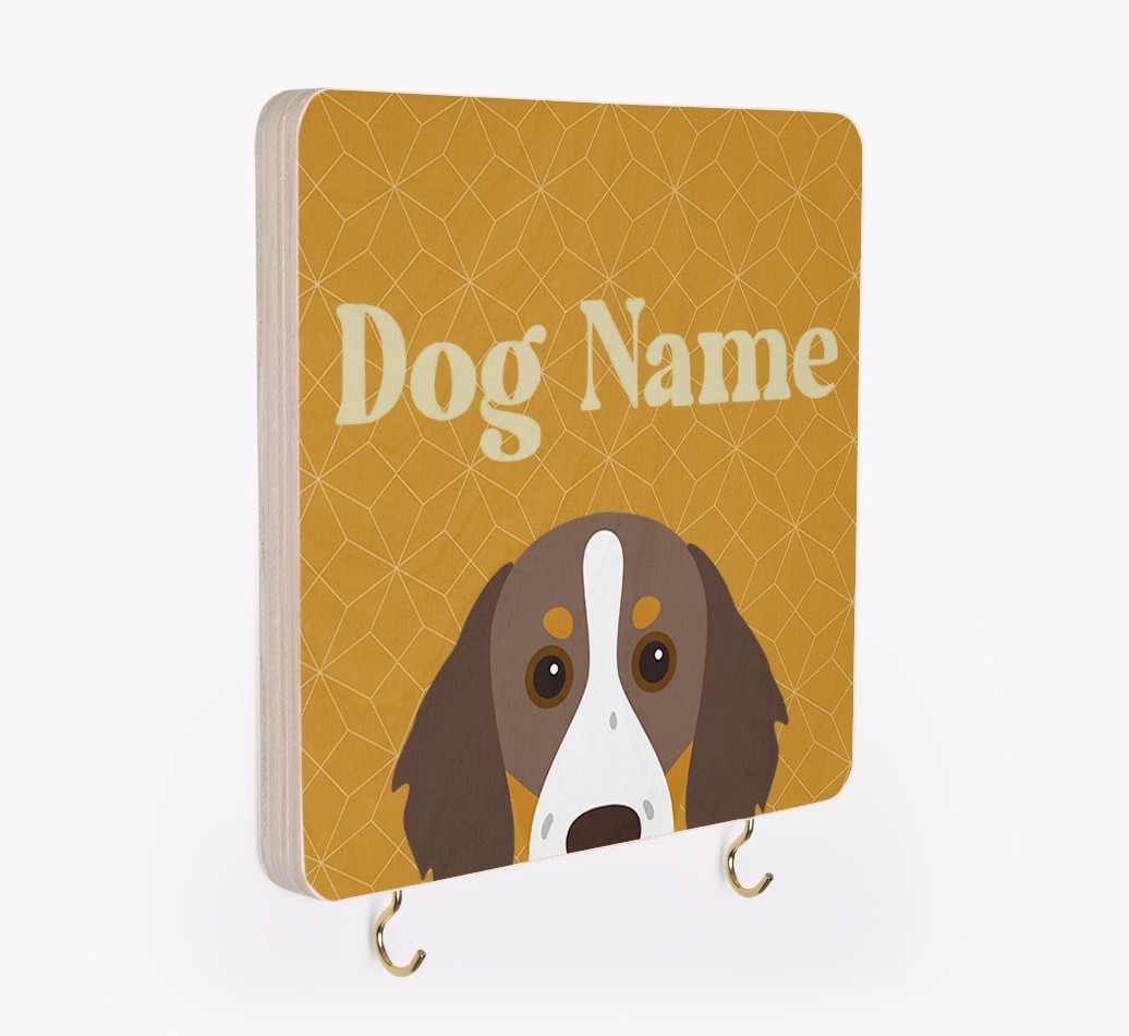 'Geometric Pattern' - Personalized {breedFullName} Lead & Collar Hanger