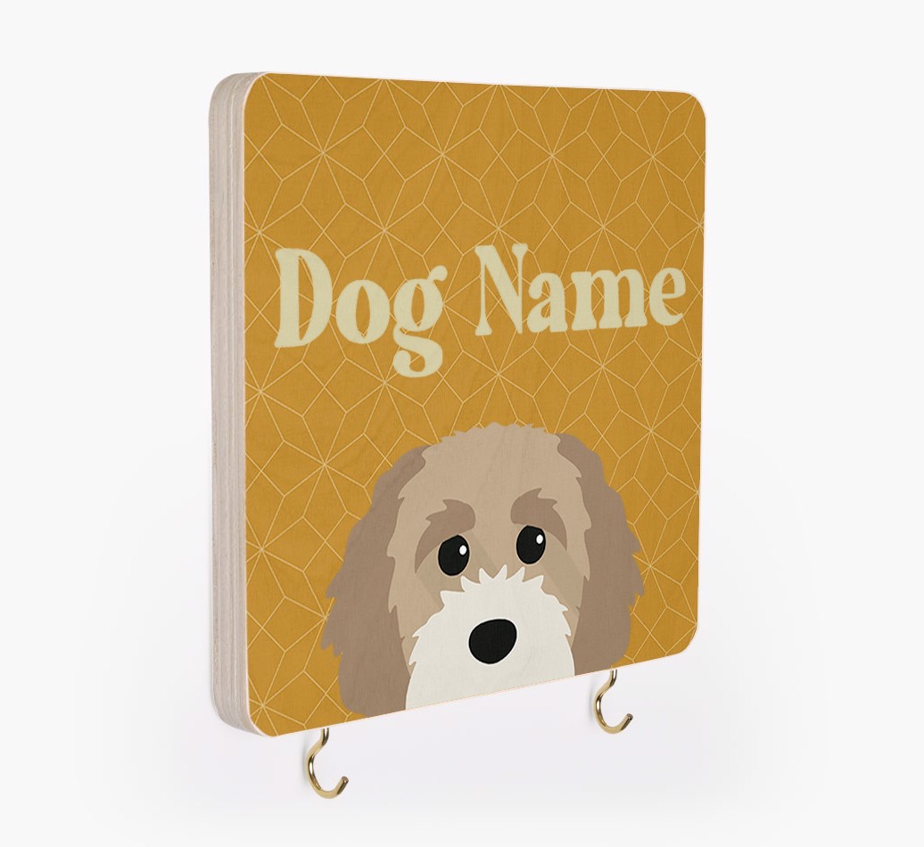 'Geometric Pattern' - Personalized {breedFullName} Lead & Collar Hanger