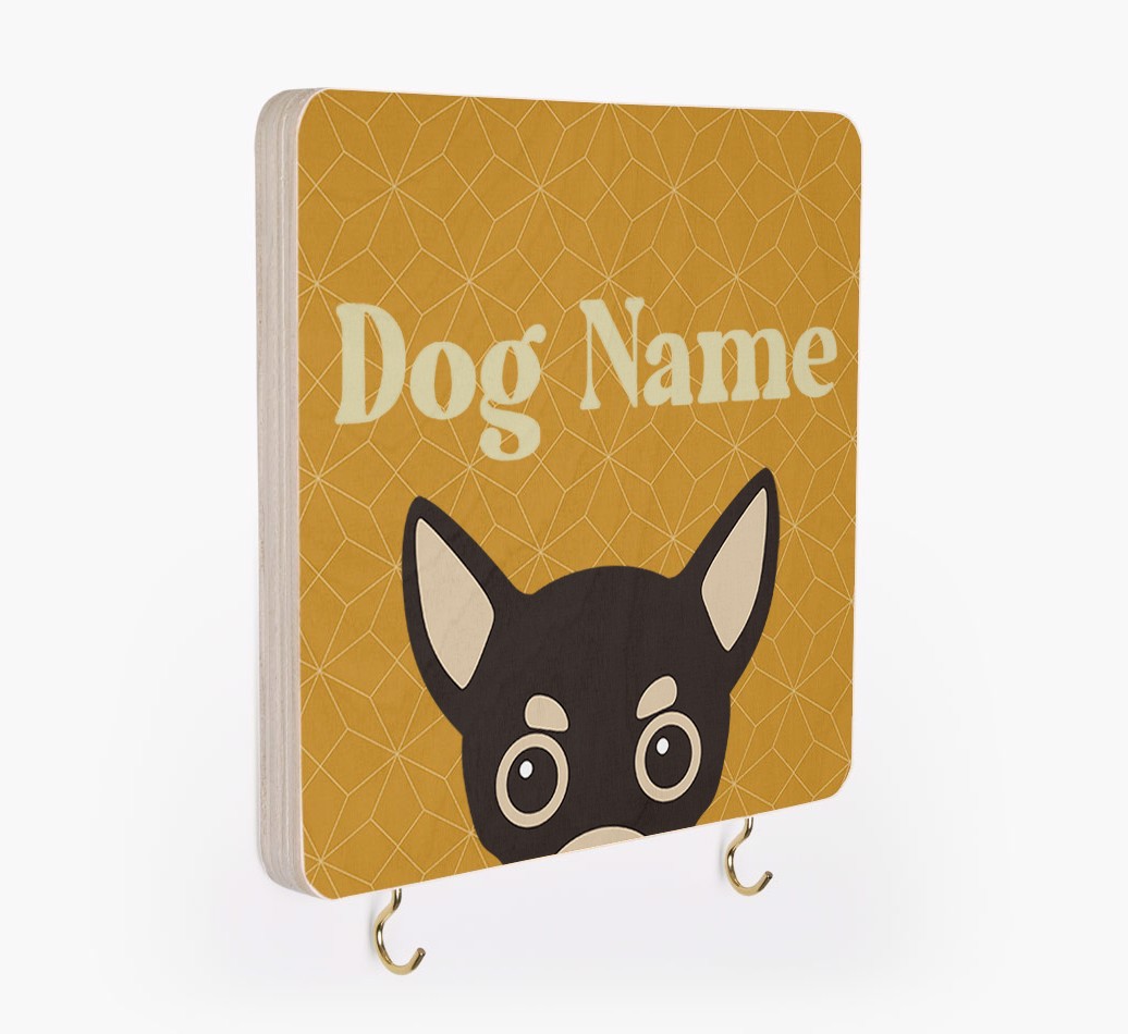 'Geometric Pattern' - Personalized {breedFullName} Lead & Collar Hanger