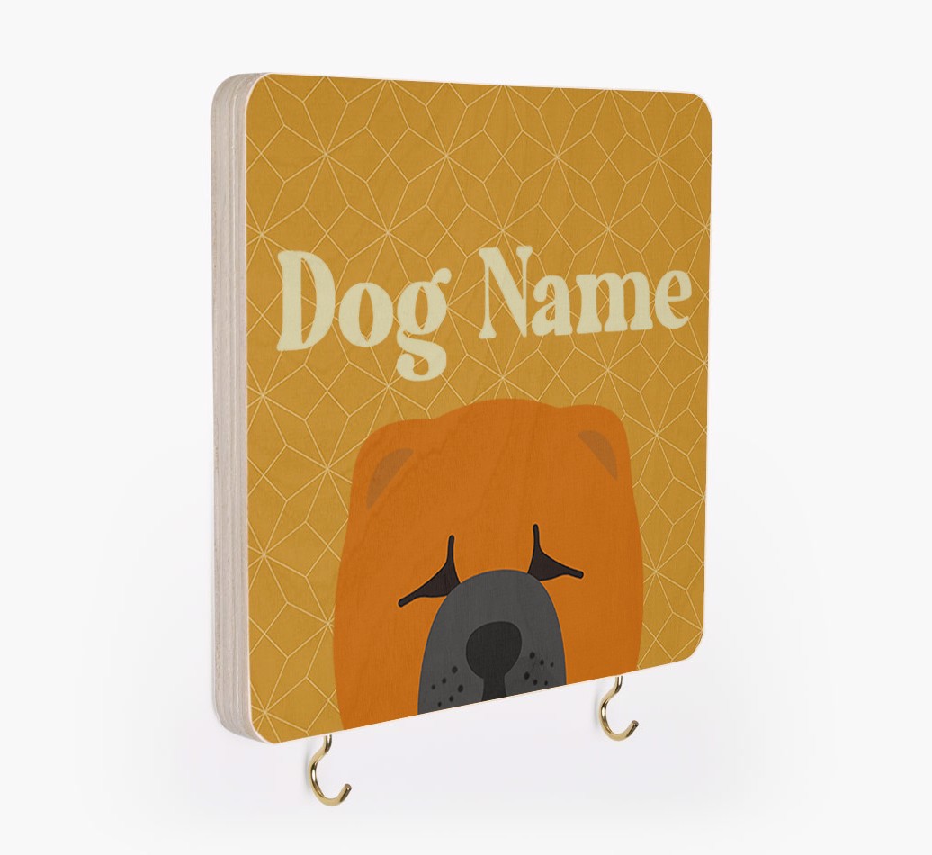 'Geometric Pattern' - Personalized {breedFullName} Lead & Collar Hanger