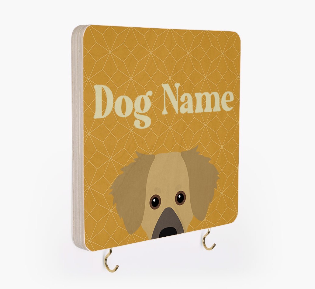 'Geometric Pattern' - Personalized {breedFullName} Lead & Collar Hanger