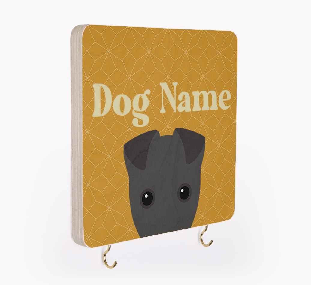 'Geometric Pattern' - Personalized {breedFullName} Lead & Collar Hanger