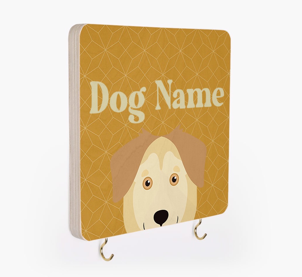 'Geometric Pattern' - Personalized {breedFullName} Lead & Collar Hanger