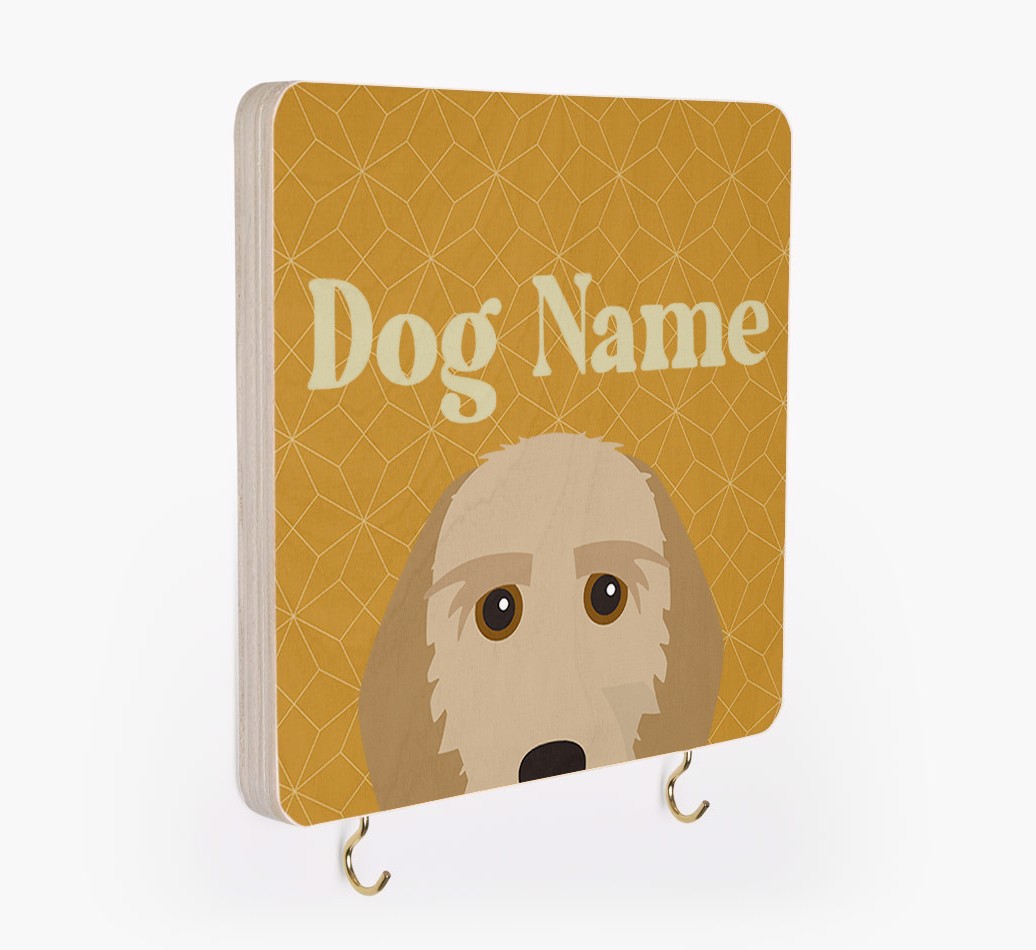 'Geometric Pattern' - Personalized {breedFullName} Lead & Collar Hanger