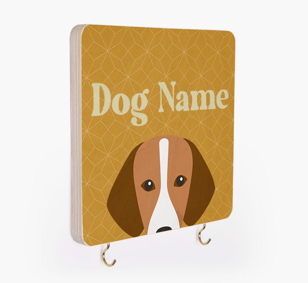 'Geometric Pattern' - Personalized {breedFullName} Lead & Collar Hanger