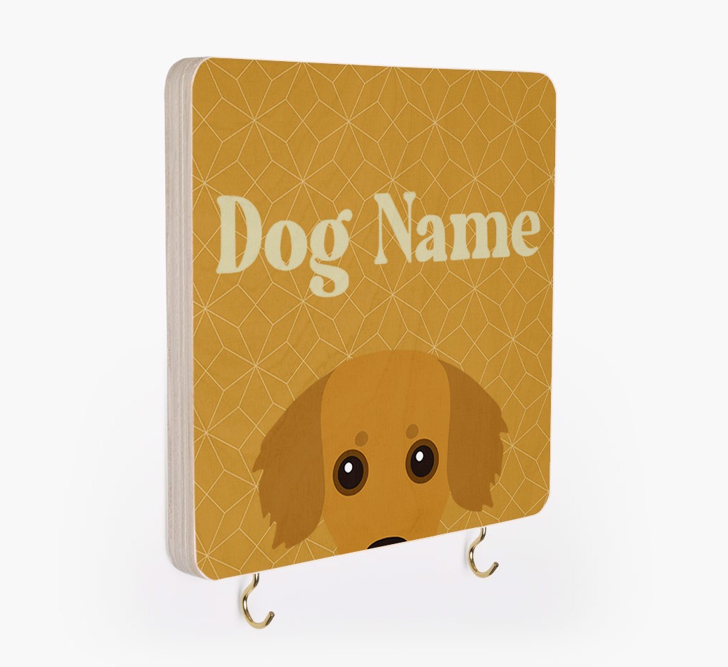 'Geometric Pattern' - Personalized {breedFullName} Lead & Collar Hanger