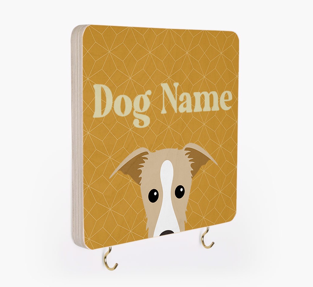 'Geometric Pattern' - Personalized {breedFullName} Lead & Collar Hanger