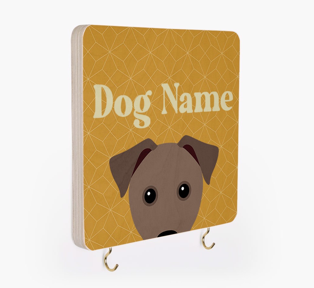 'Geometric Pattern' - Personalized {breedFullName} Lead & Collar Hanger