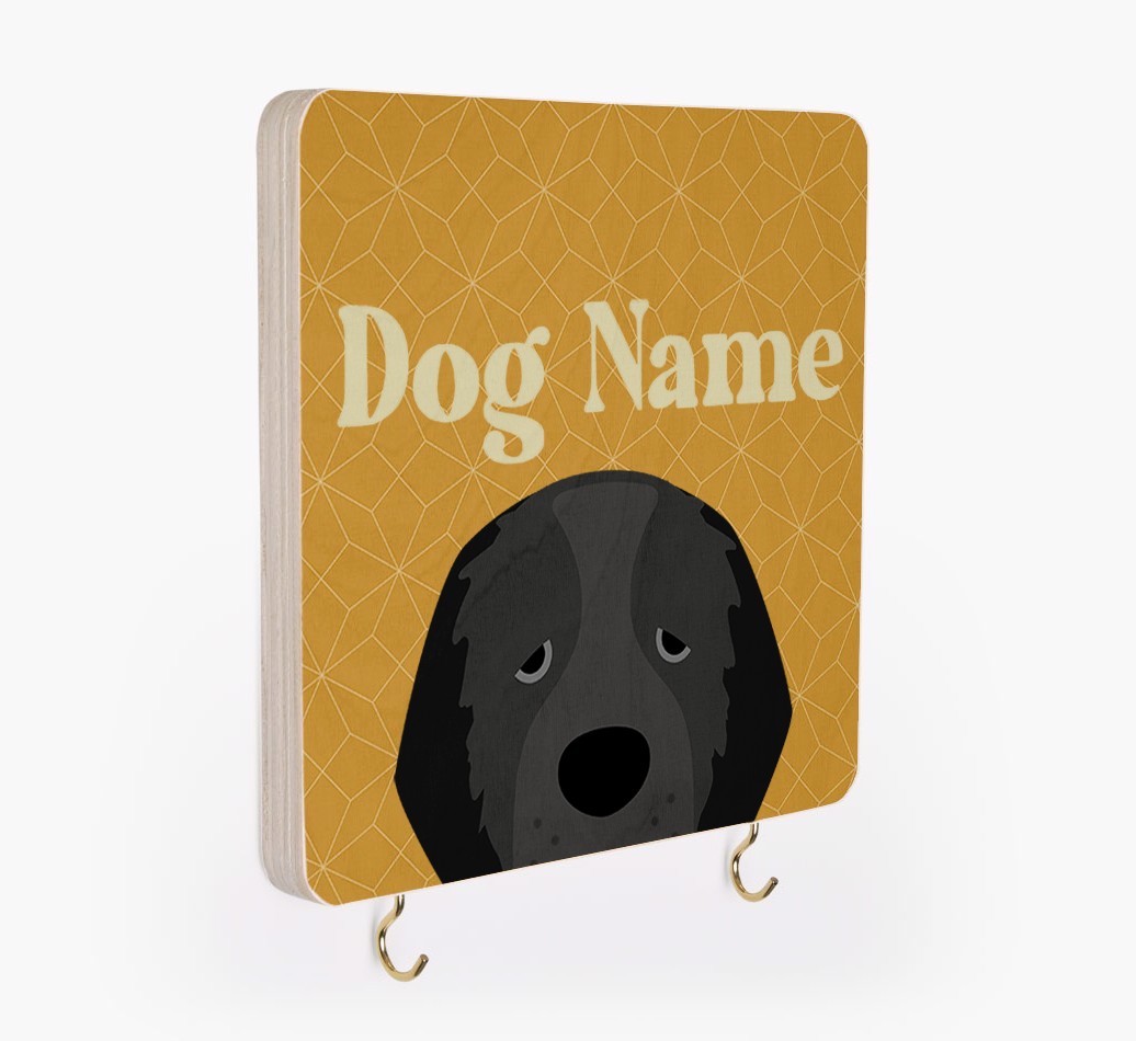 'Geometric Pattern' - Personalized {breedFullName} Lead & Collar Hanger