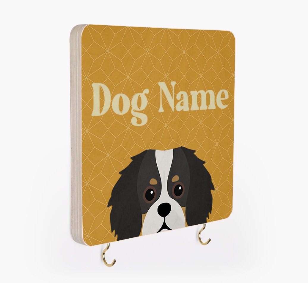 'Geometric Pattern' - Personalized {breedFullName} Lead & Collar Hanger