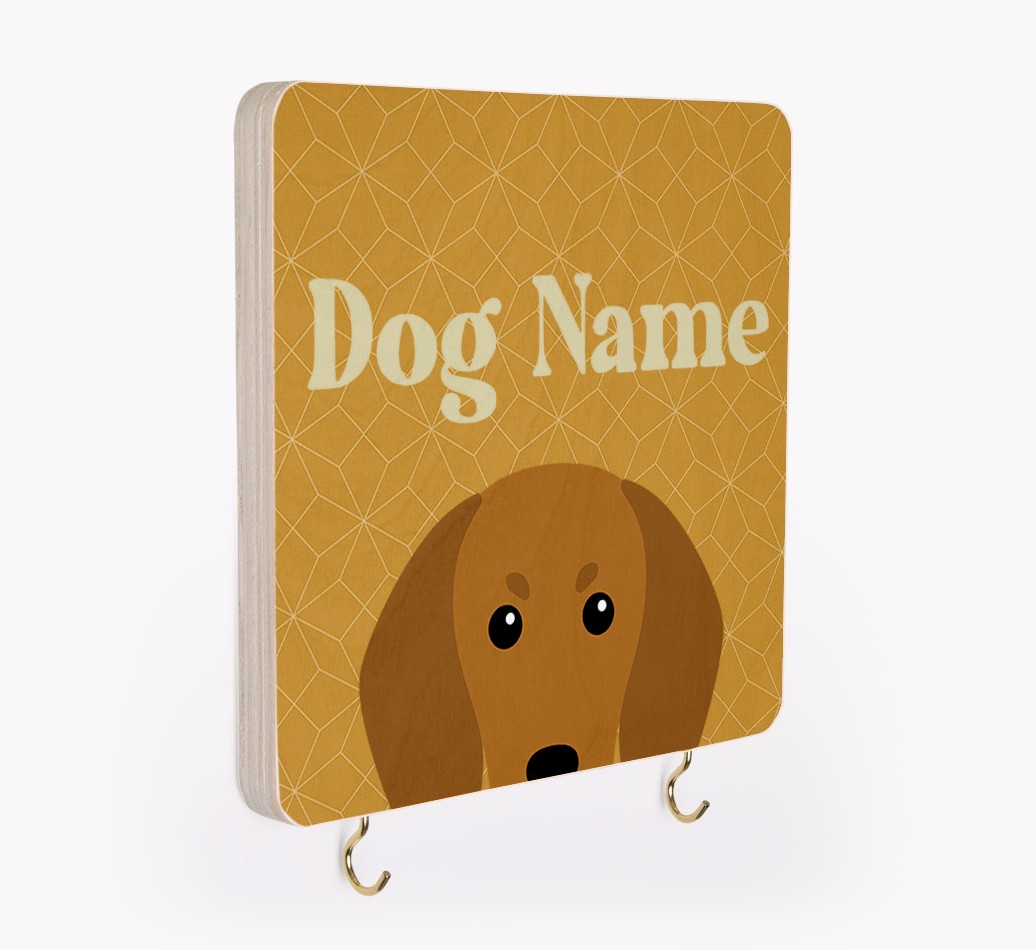 'Geometric Pattern' - Personalized {breedFullName} Lead & Collar Hanger