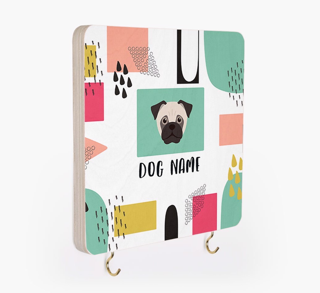 'Abstract Design' - Personalised {breedFullName} Lead & Collar Hanger