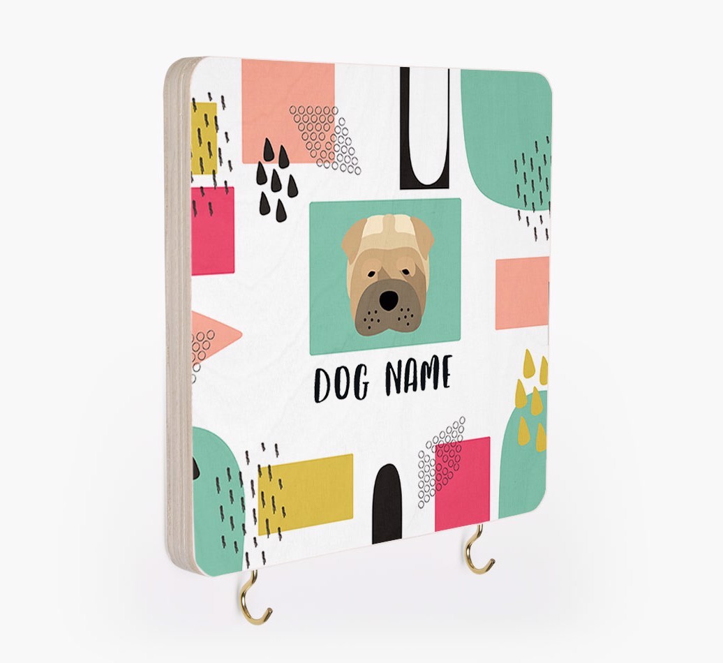 'Abstract Design' - Personalized {breedFullName} Lead & Collar Hanger