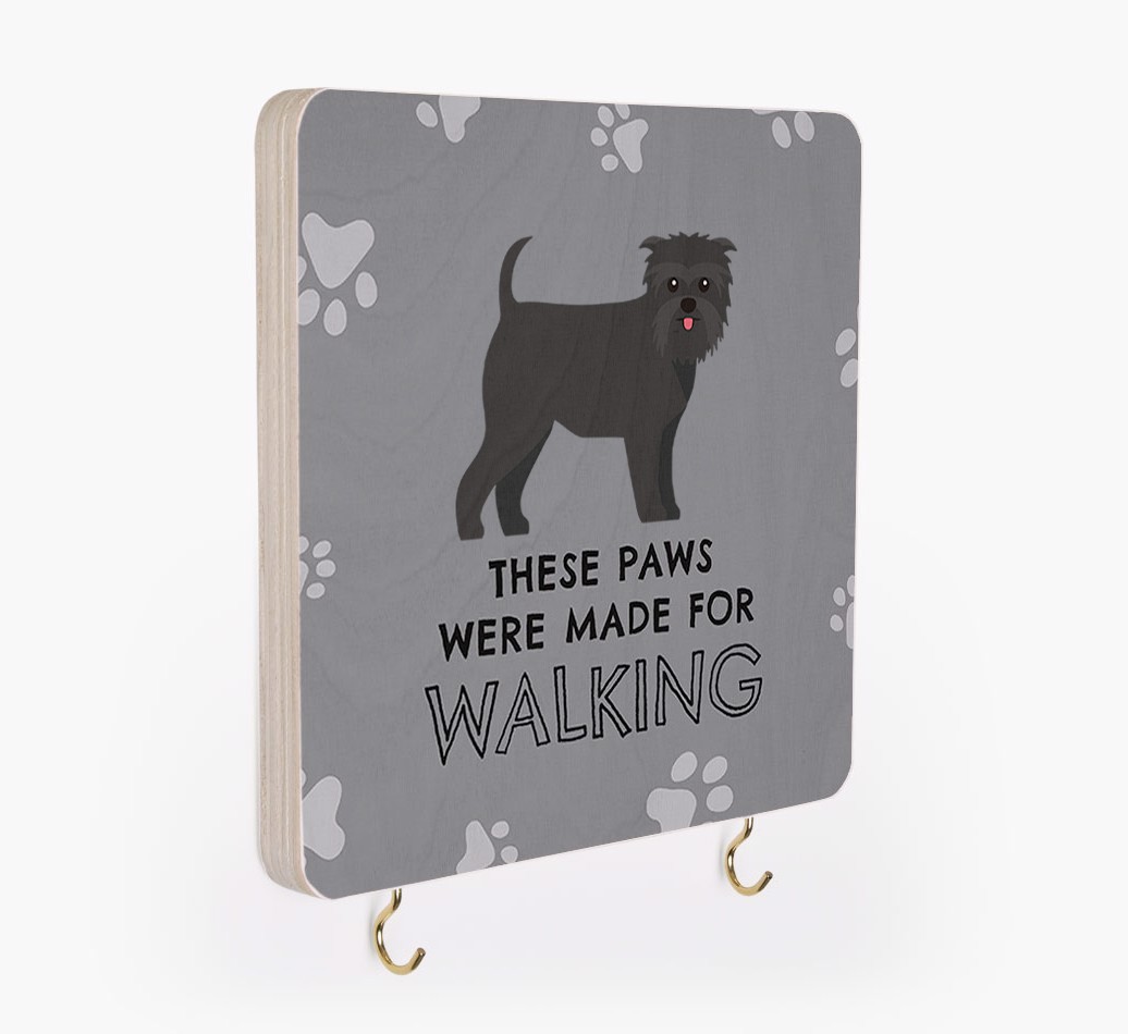 'These Paws Are Made for Walking' - Personalized {breedFullName} Lead & Collar Hanger