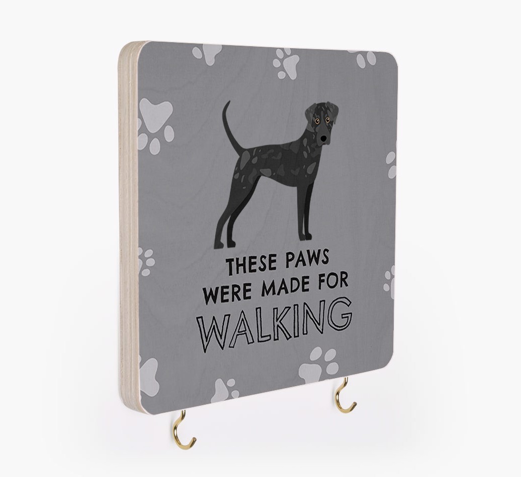 'These Paws Are Made for Walking' - Personalized {breedFullName} Lead & Collar Hanger