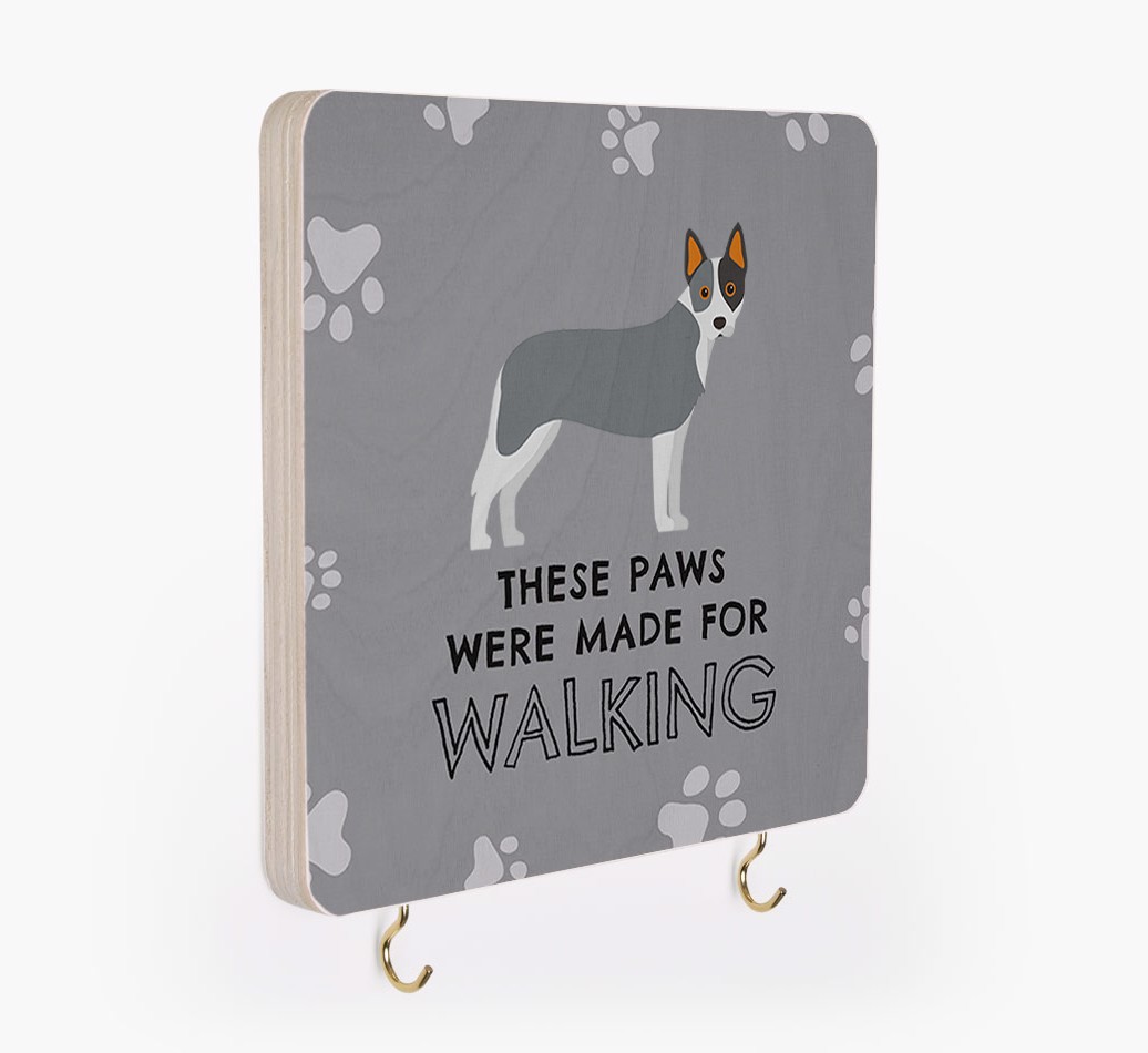 'These Paws Are Made for Walking' - Personalized {breedFullName} Lead & Collar Hanger