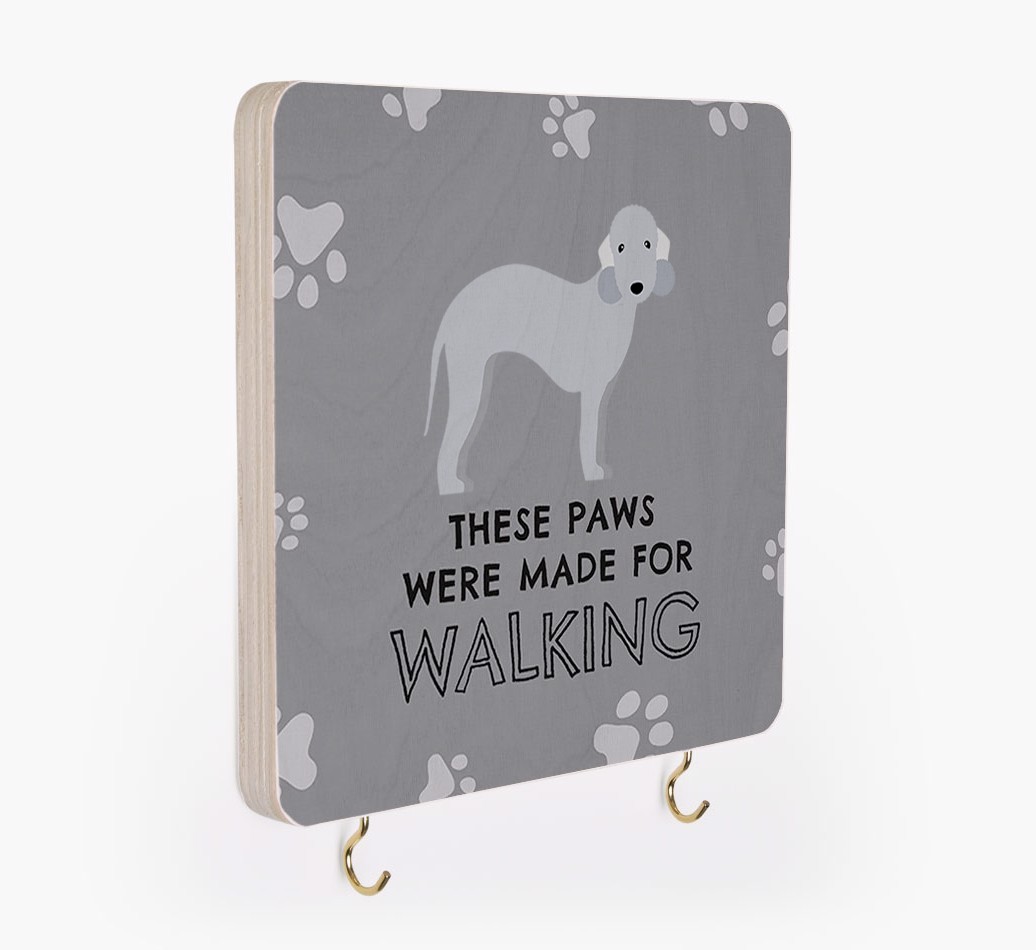 'These Paws Are Made for Walking' - Personalized {breedFullName} Lead & Collar Hanger