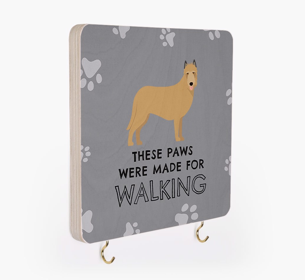 'These Paws Are Made for Walking' - Personalized {breedFullName} Lead & Collar Hanger