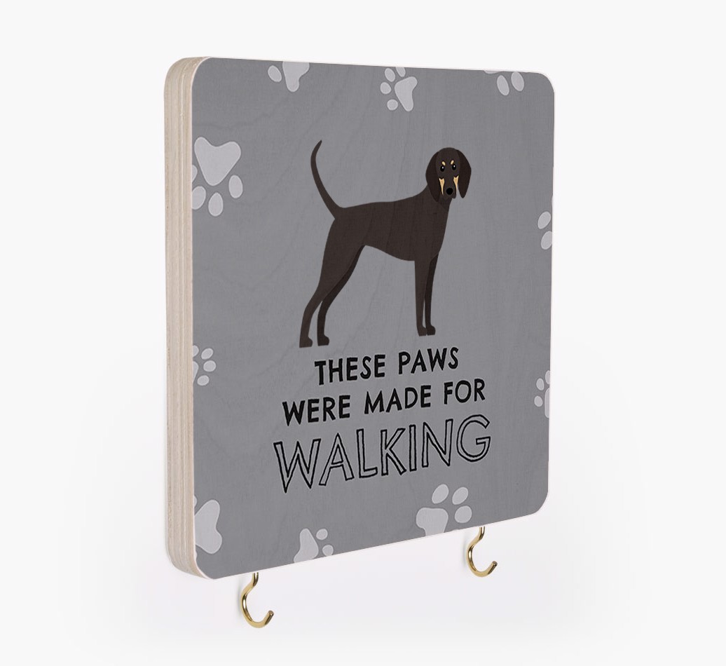 'These Paws Are Made for Walking' - Personalized {breedFullName} Lead & Collar Hanger