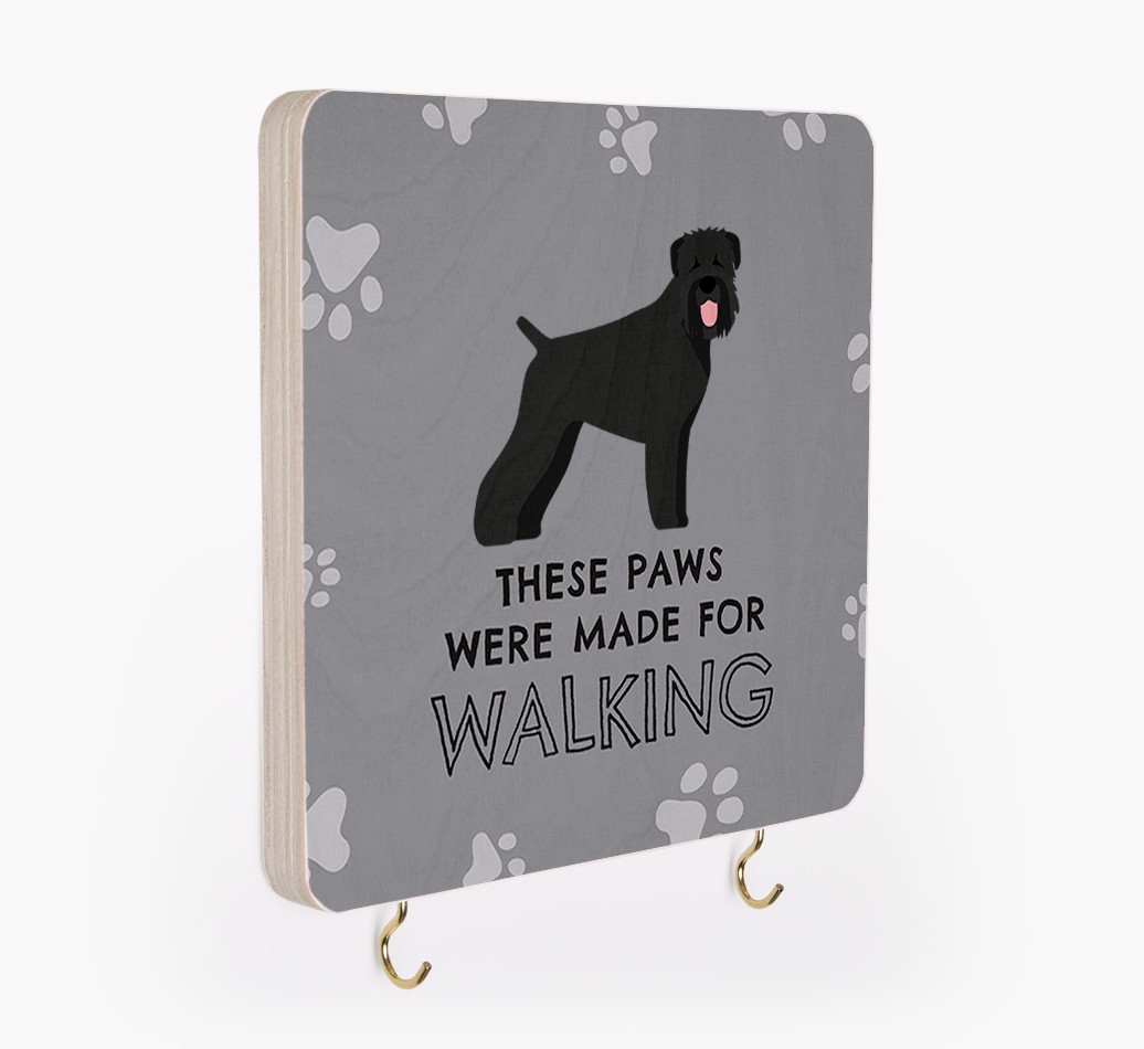 'These Paws Are Made for Walking' - Personalized {breedFullName} Lead & Collar Hanger