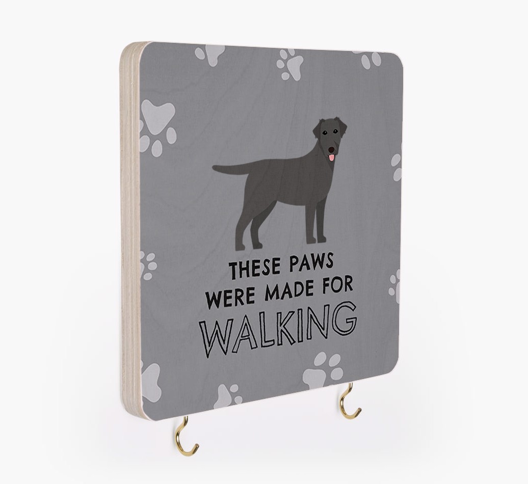'These Paws Are Made for Walking' - Personalized {breedFullName} Lead & Collar Hanger
