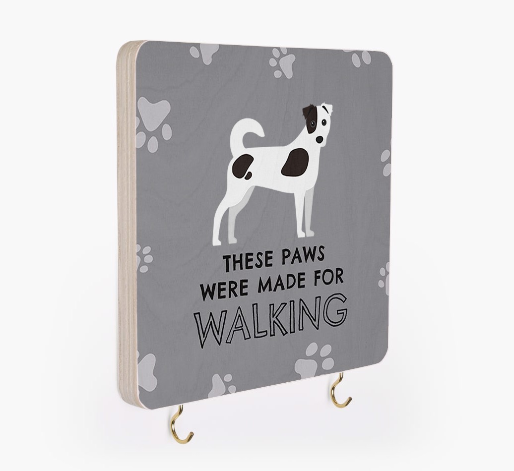 'These Paws Are Made for Walking' - Personalized {breedFullName} Lead & Collar Hanger