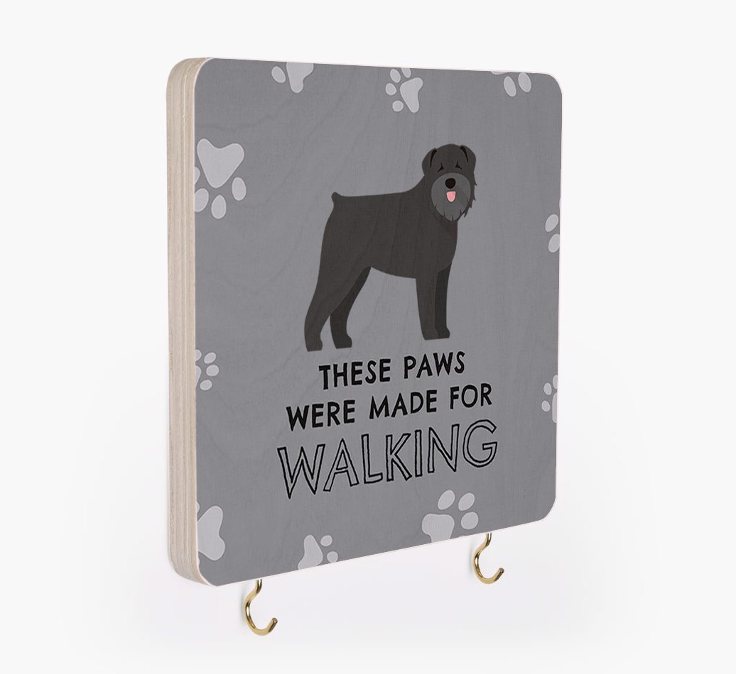 'These Paws Are Made for Walking' - Personalized {breedFullName} Lead & Collar Hanger