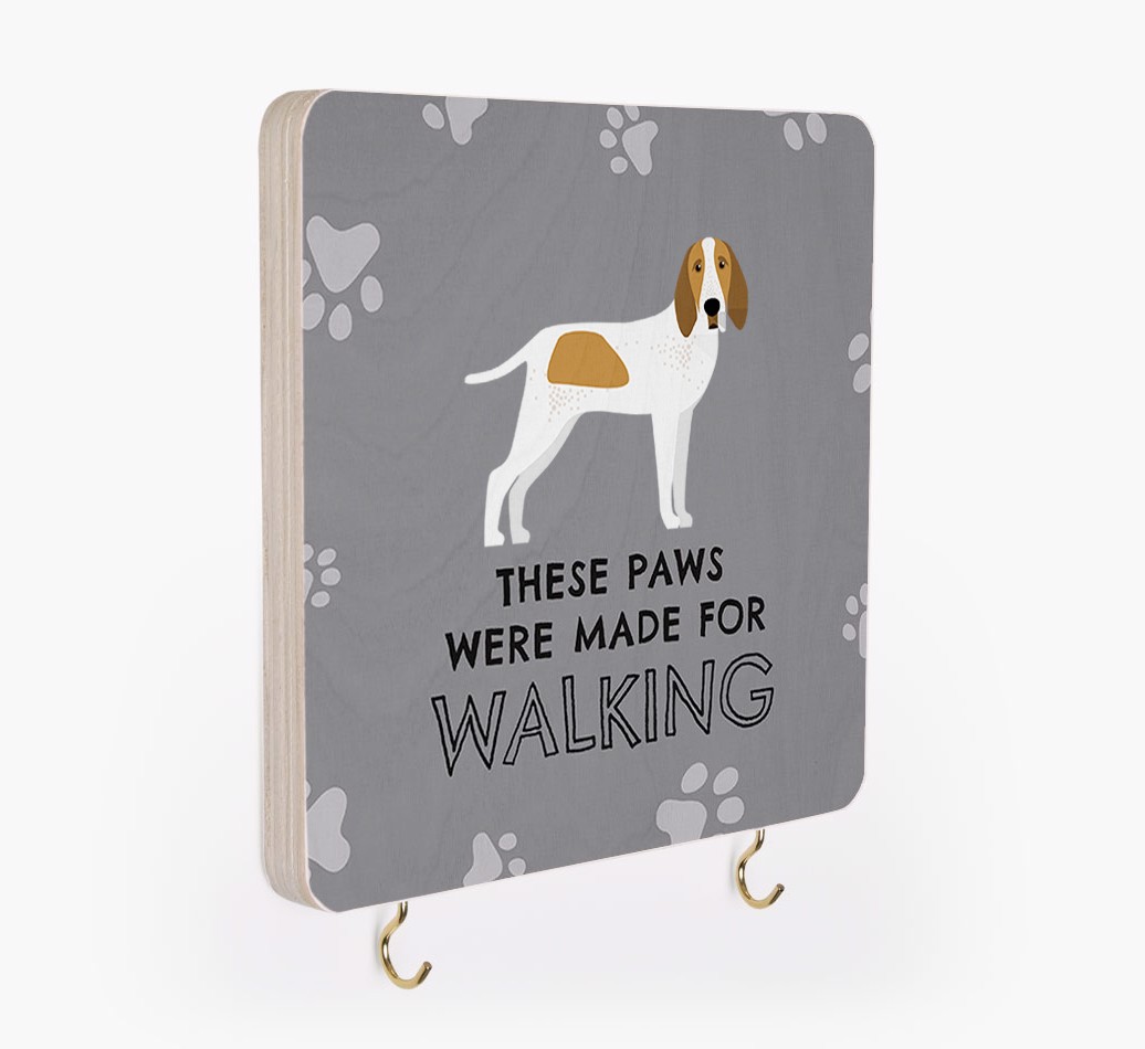 'These Paws Are Made for Walking' - Personalized {breedFullName} Lead & Collar Hanger