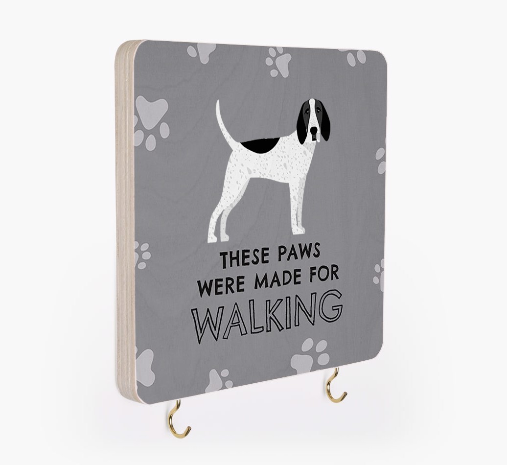 'These Paws Are Made for Walking' - Personalized {breedFullName} Lead & Collar Hanger