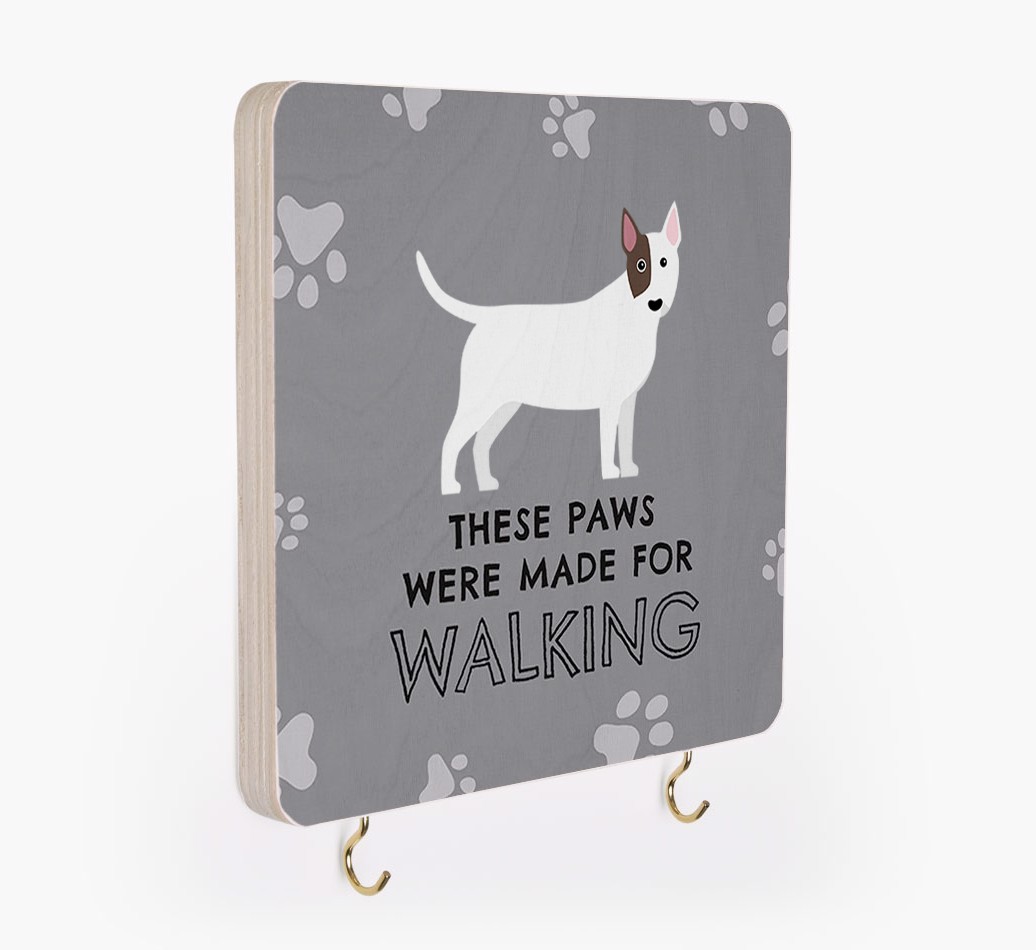 'These Paws Are Made for Walking' - Personalised {breedFullName} Lead & Collar Hanger