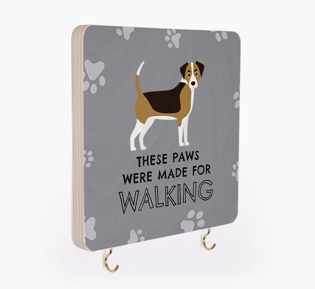 'These Paws Are Made for Walking' - Personalized {breedFullName} Lead & Collar Hanger