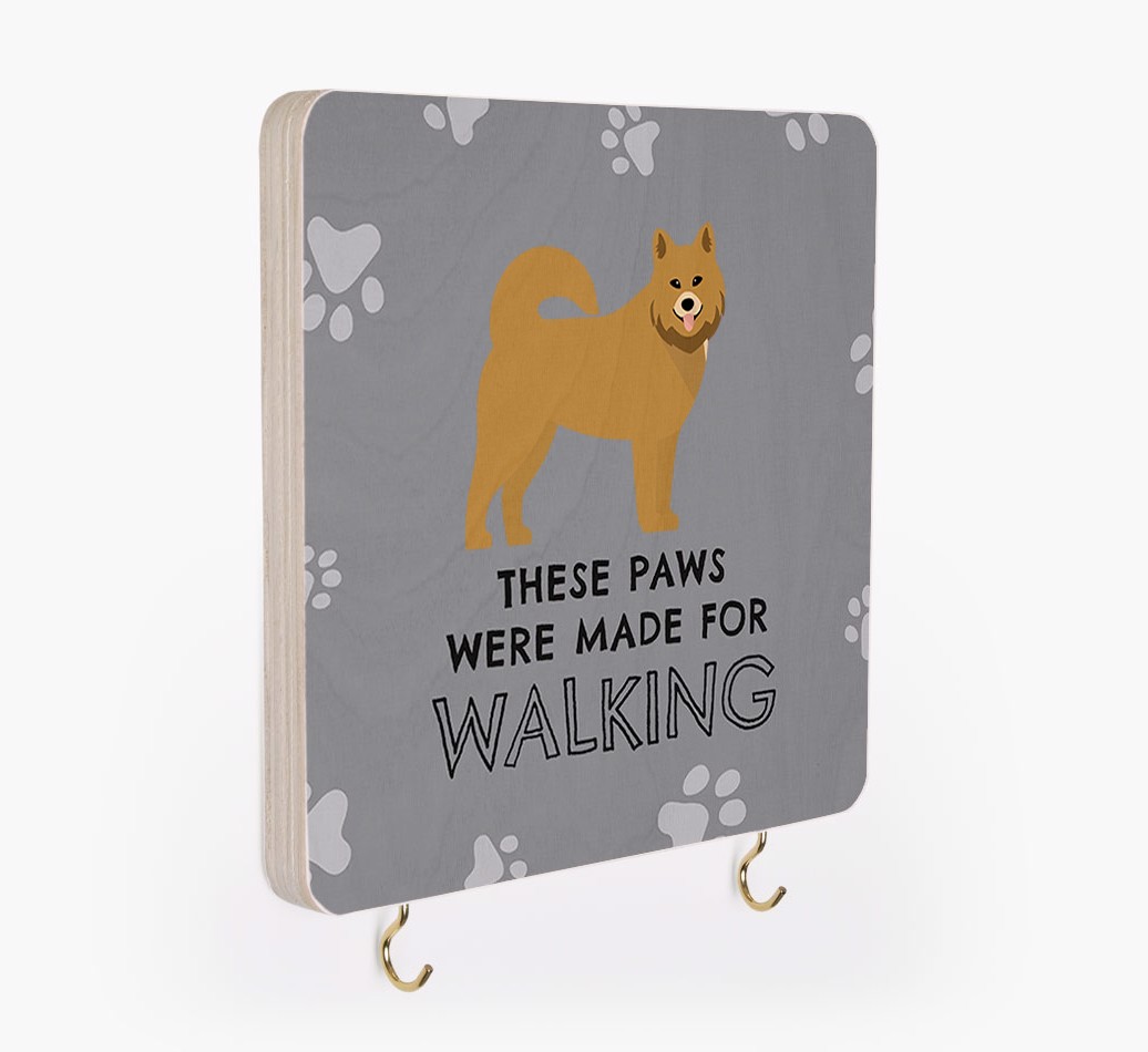 'These Paws Are Made for Walking' - Personalized {breedFullName} Lead & Collar Hanger