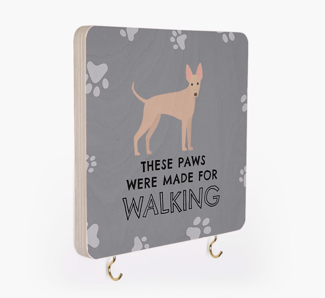 'These Paws Are Made for Walking' - Personalized {breedFullName} Lead & Collar Hanger