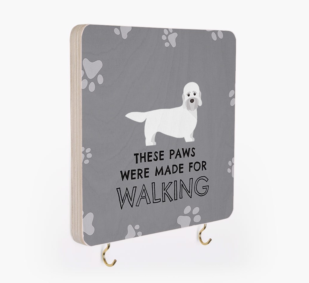'These Paws Are Made for Walking' - Personalized {breedFullName} Lead & Collar Hanger