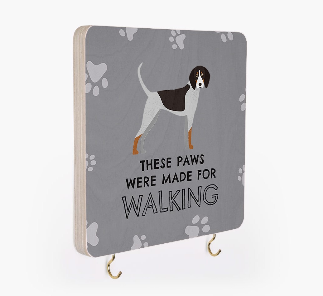 'These Paws Are Made for Walking' - Personalized {breedFullName} Lead & Collar Hanger