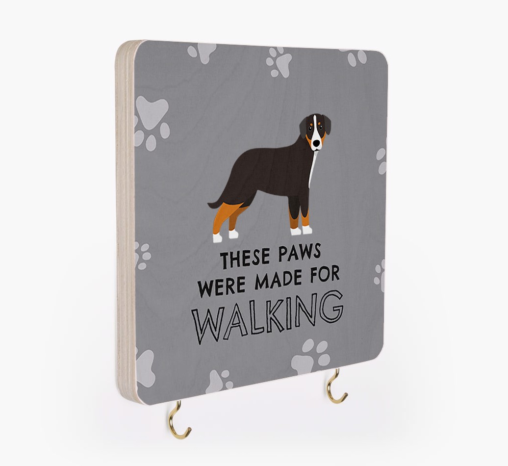 'These Paws Are Made for Walking' - Personalized {breedFullName} Lead & Collar Hanger