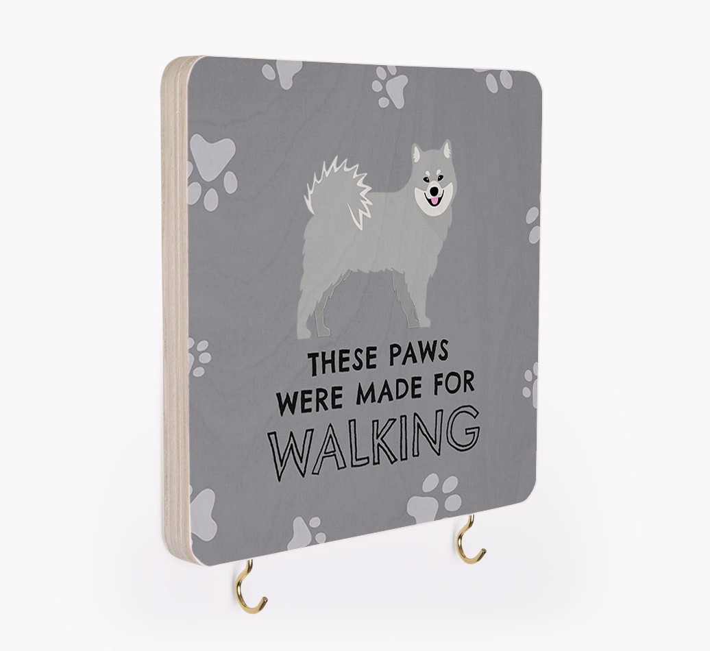 'These Paws Are Made for Walking' - Personalized {breedFullName} Lead & Collar Hanger