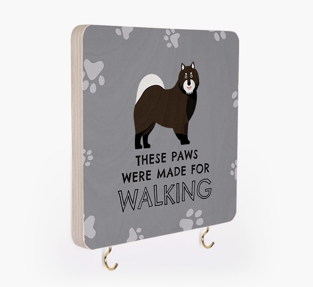 'These Paws Are Made for Walking' - Personalized {breedFullName} Lead & Collar Hanger