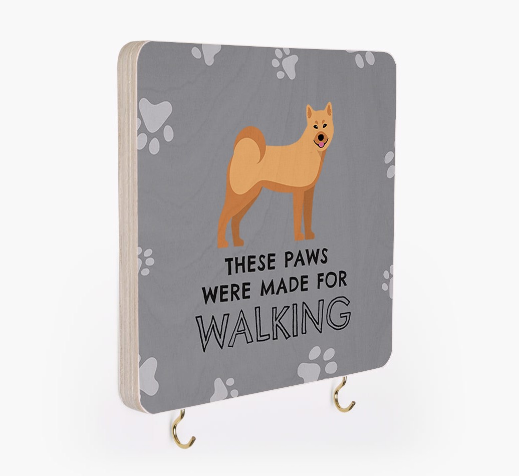 'These Paws Are Made for Walking' - Personalized {breedFullName} Lead & Collar Hanger