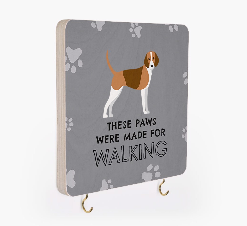 'These Paws Are Made for Walking' - Personalized {breedFullName} Lead & Collar Hanger