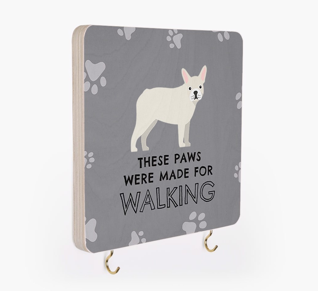 'These Paws Are Made for Walking' - Personalised {breedFullName} Lead & Collar Hanger
