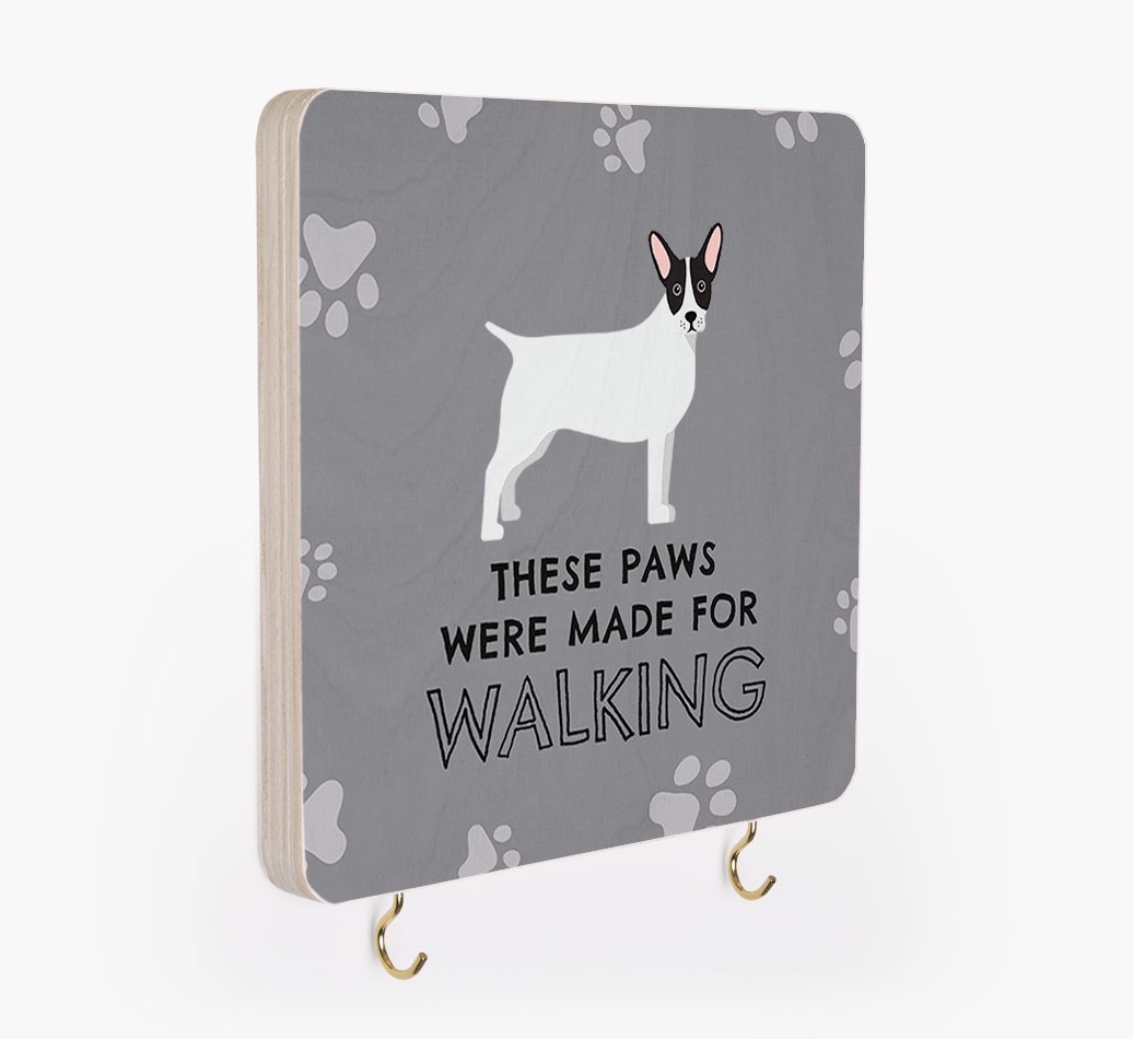 'These Paws Are Made for Walking' - Personalised {breedFullName} Lead & Collar Hanger
