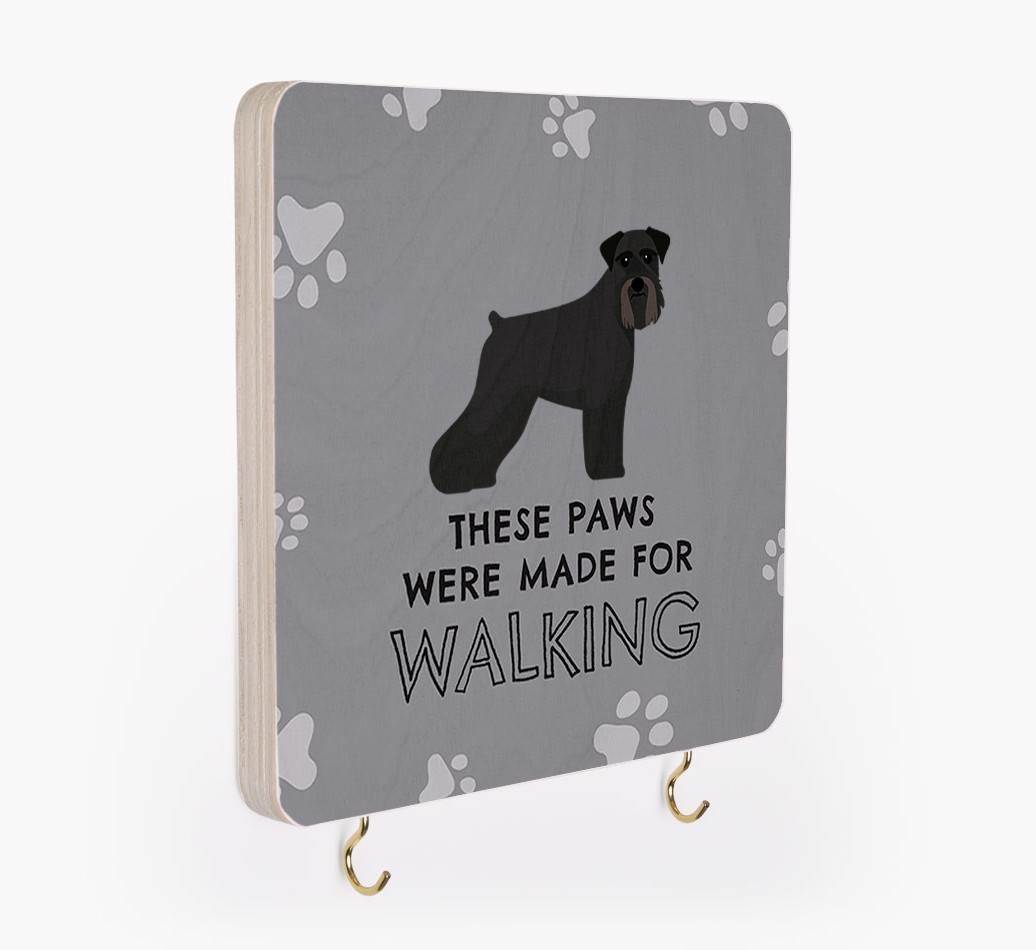 'These Paws Are Made for Walking' - Personalised {breedFullName} Lead & Collar Hanger
