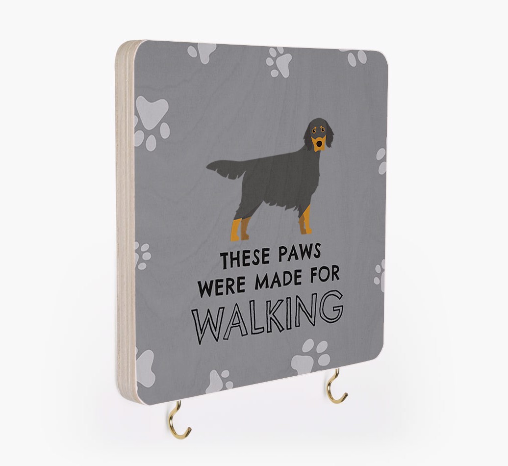 'These Paws Are Made for Walking' - Personalised {breedFullName} Lead & Collar Hanger