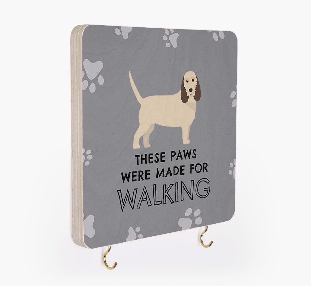 'These Paws Are Made for Walking' - Personalized {breedFullName} Lead & Collar Hanger