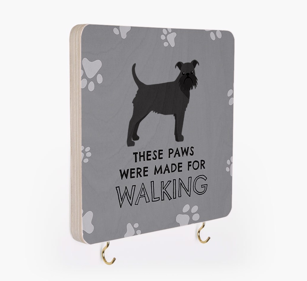 'These Paws Are Made for Walking' - Personalized {breedFullName} Lead & Collar Hanger